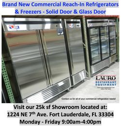 Brand New Commercial Refrigerators/Freezers