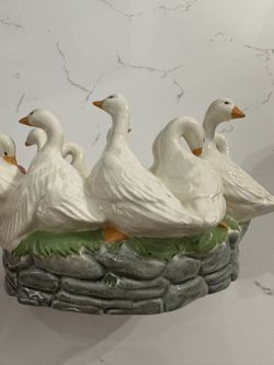 Vintage Geese Ceramic Bowl