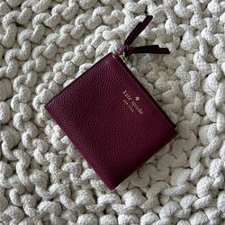 Kate Spade Small Burgundy Leather Wallet