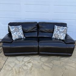 Couch Free Delivery Leather Sofa Power Recliner 