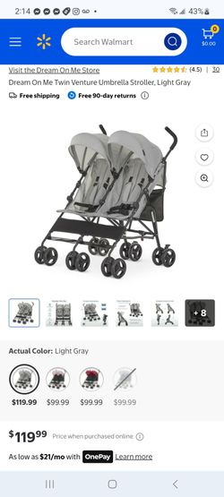 Dream On Me Twin Venture Umbrella Stroller $100