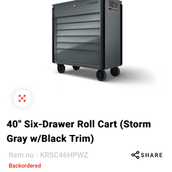 Tool box Snap on 6 drawer