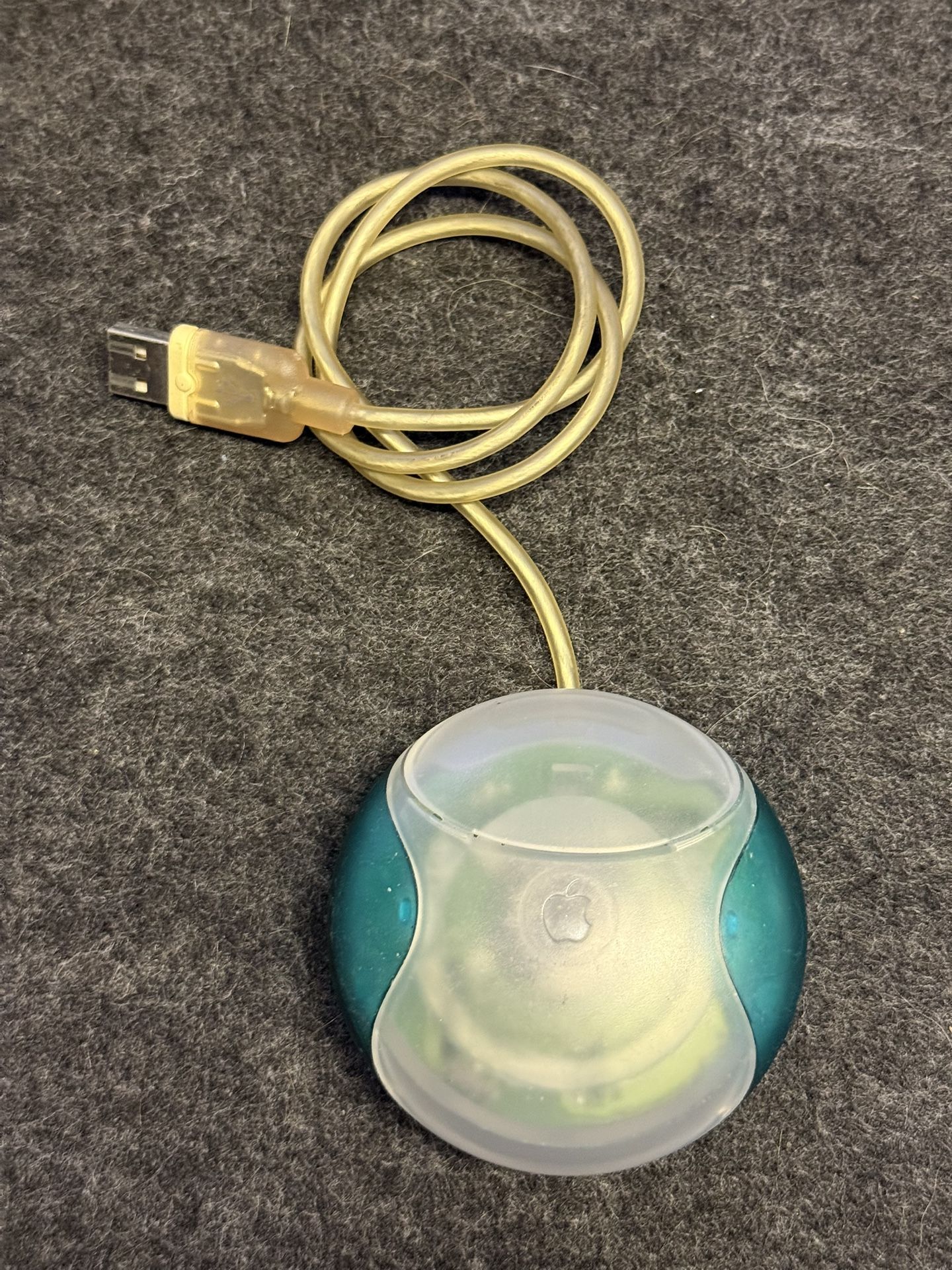 Apple USB Hockeypuck Mouse Clear M4848 Blueberry