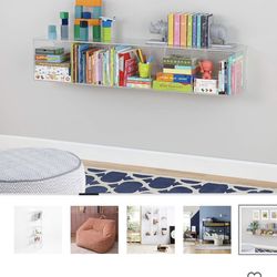 Brand NEW- Crate and Barrel Floating Shelf Bookcase 