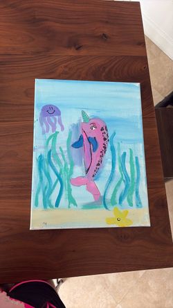 Narwhale painting