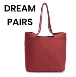 DREAM PAIRS Sustainable Knitted Tote Bag 
