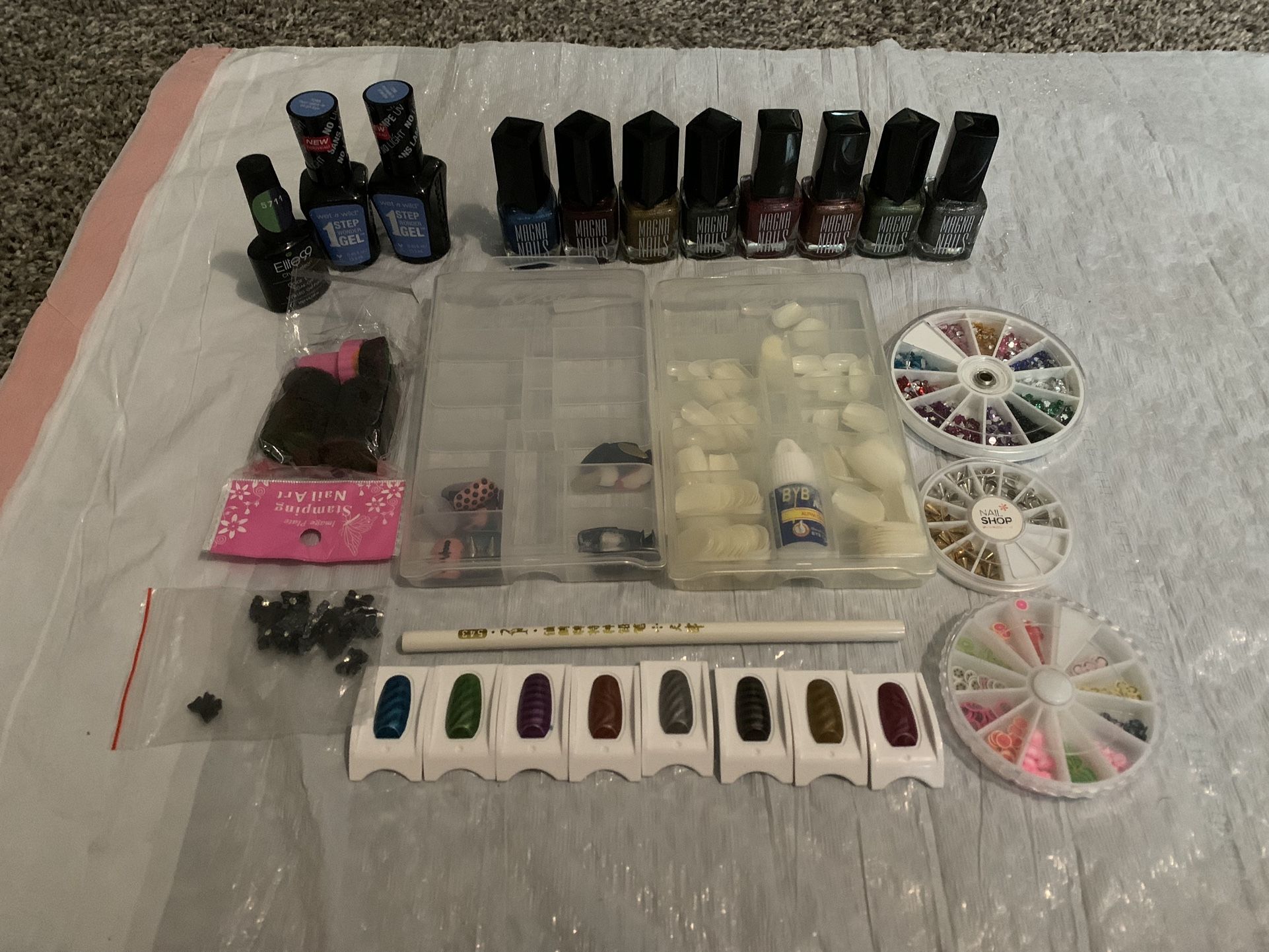 Magnetic Nail Polish + Accessories Lot