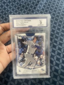 Shohei ohtani dodgers graded slab mint 9