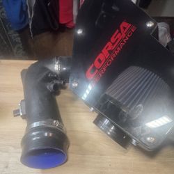 Mustang GT 5.0 Corsa Cold Air Intake Kit. DryTech Filter. Complete '18 To '23 Ford Mustang GT 5.0                            Hablo Español  Se Vende !