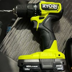 Ryobi One HP Cordless Drill w/ 18V battery - like new 