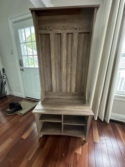 HALL TREE WITH SHOE STORAGE 