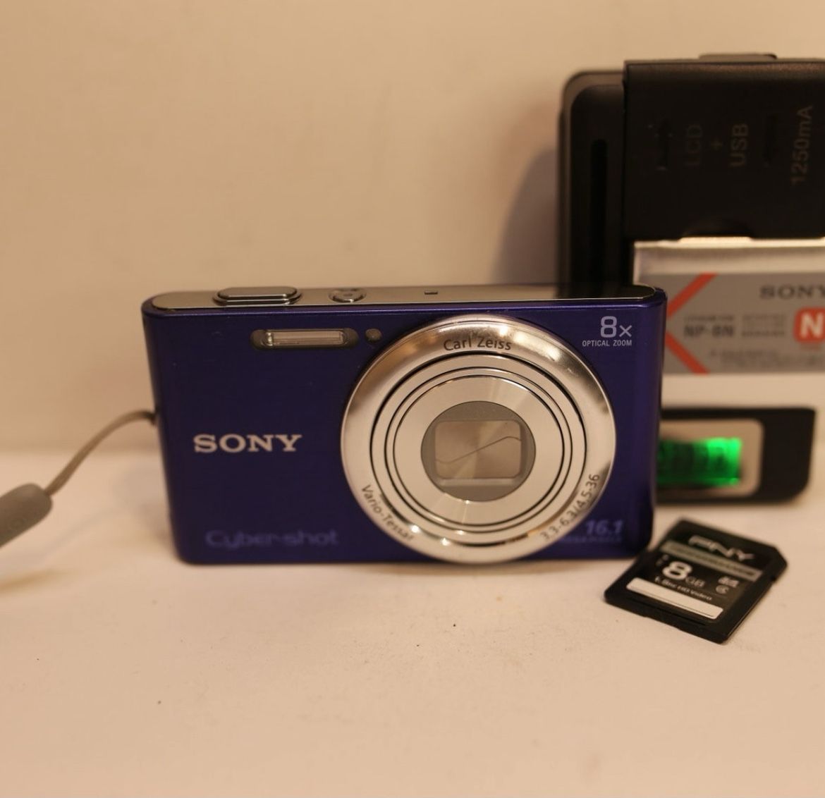 sony cybershot dsc-w730 blue digital camera - tested works
