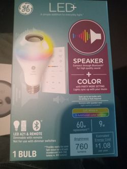 GE BLUETOOTH SPEAKER LIGHTBULB 