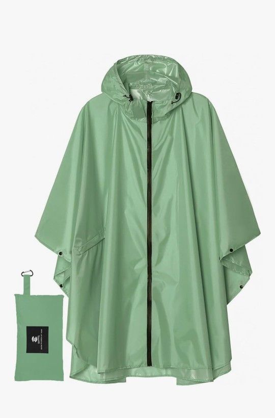 Brand NEW In Packaging Unisex Rain Poncho Waterproof Raincoat Hooded With Pockets for Adults Women Men