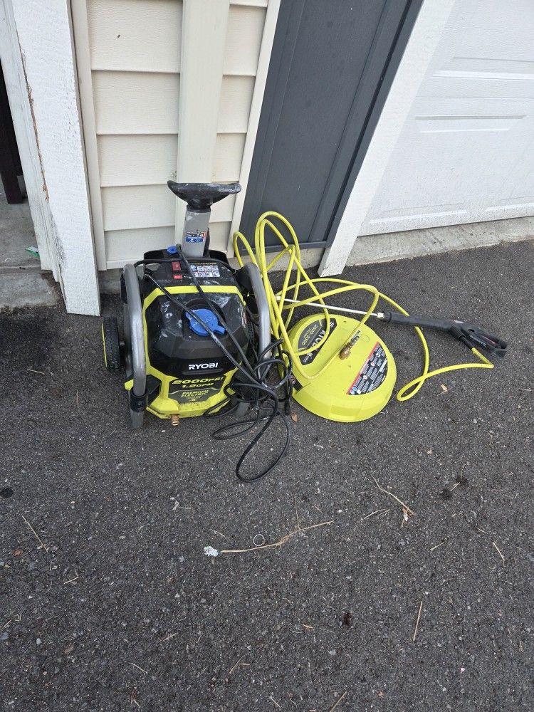 Ryobi Pressure Washer With Surface Cleaner 