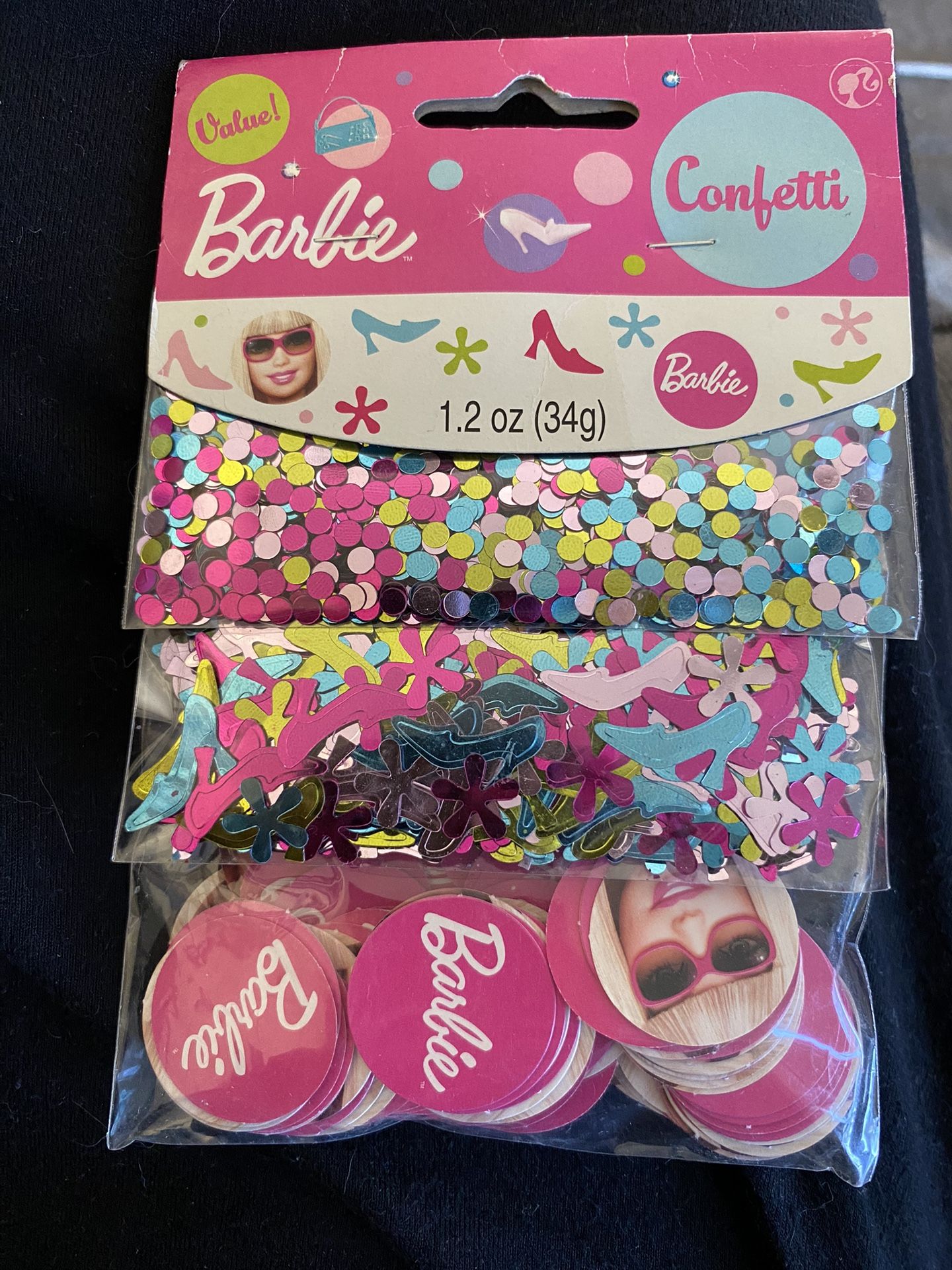 New, 3 Variety Bag of Sparkly Barbie Confetti 🎉