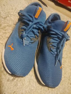Blue and Orange Mens Pumas