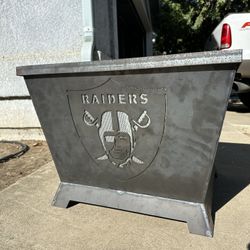 Raiders Fire Pit With Grill Top
