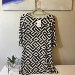 NWT Black and white geometric dress