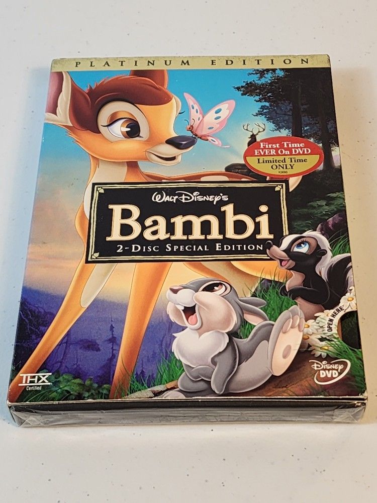 Disney's Bambi Sealed New Platinum Edition Limited First Release DVD 2005