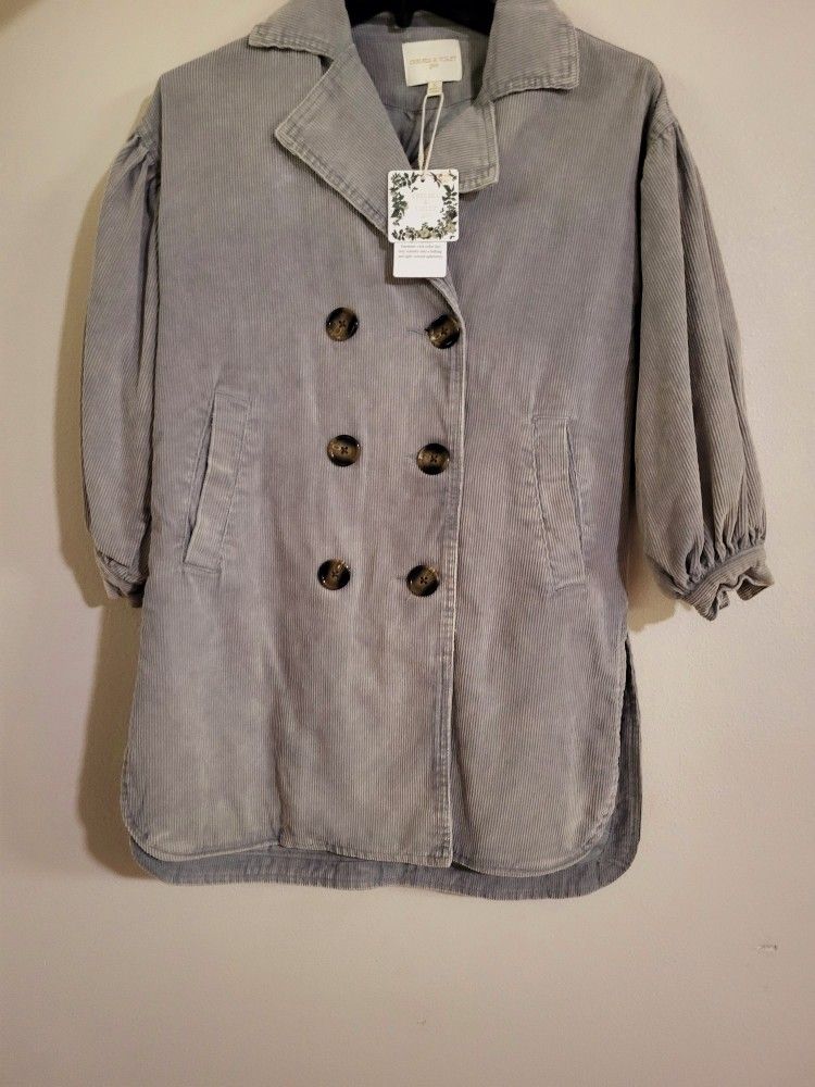 Girls Corduroy Casual Coat