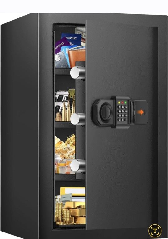 Brand New 3.5 CU FT SAFE 4 GUNN RACK LED LIGHT DIGITAL COMBO + 2 KEYS FIRE & WATERPROOF BNIB NEVER USED