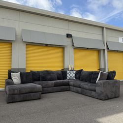 Black sectional couch