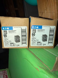 Eaton 60amp 2 pole breakers