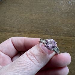 Pink Topaz Birthstone Ring 