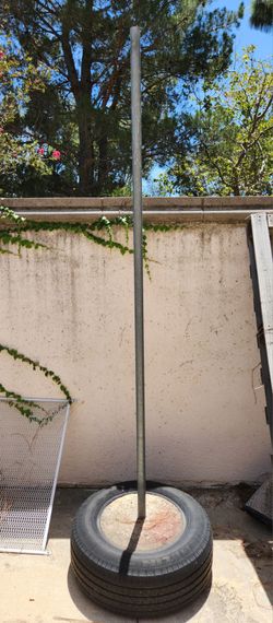 Tether ball pole and base