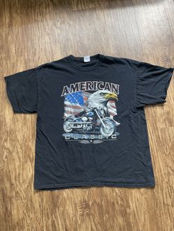 Vintage American Classic Motorcycle Chopper Harley Davidson T Shirt Size XL