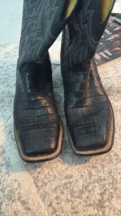 Caymen Crocodile square toe Cowboy boots