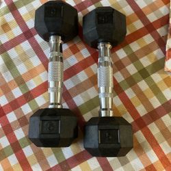 Two Five Pound weights