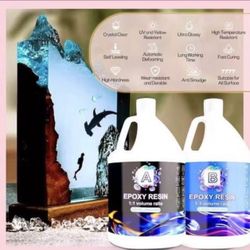 Epoxy Resin 1.1 Gallon Kit, Clear Resin Epoxy, Resin Kit - High-Gloss, No Bubbles, Not Yellowing, Se