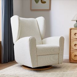 Crate & barrel Nursery Boucle Reclining Chair with USB 