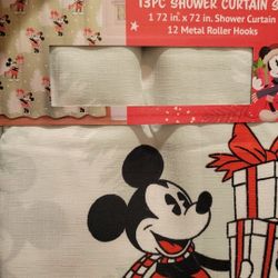 Christmas Disney Shower Curtain New