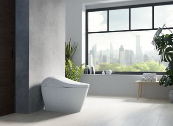TOTO WASHLET G5A 1.2 or 1.0 GPF Smart Toilet with Integrated Bidet Seat and CEFIONTECT, Cotton White