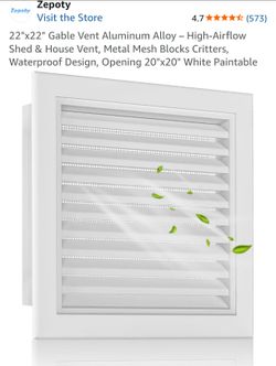 22"x22" Gable Vent Aluminum Alloy