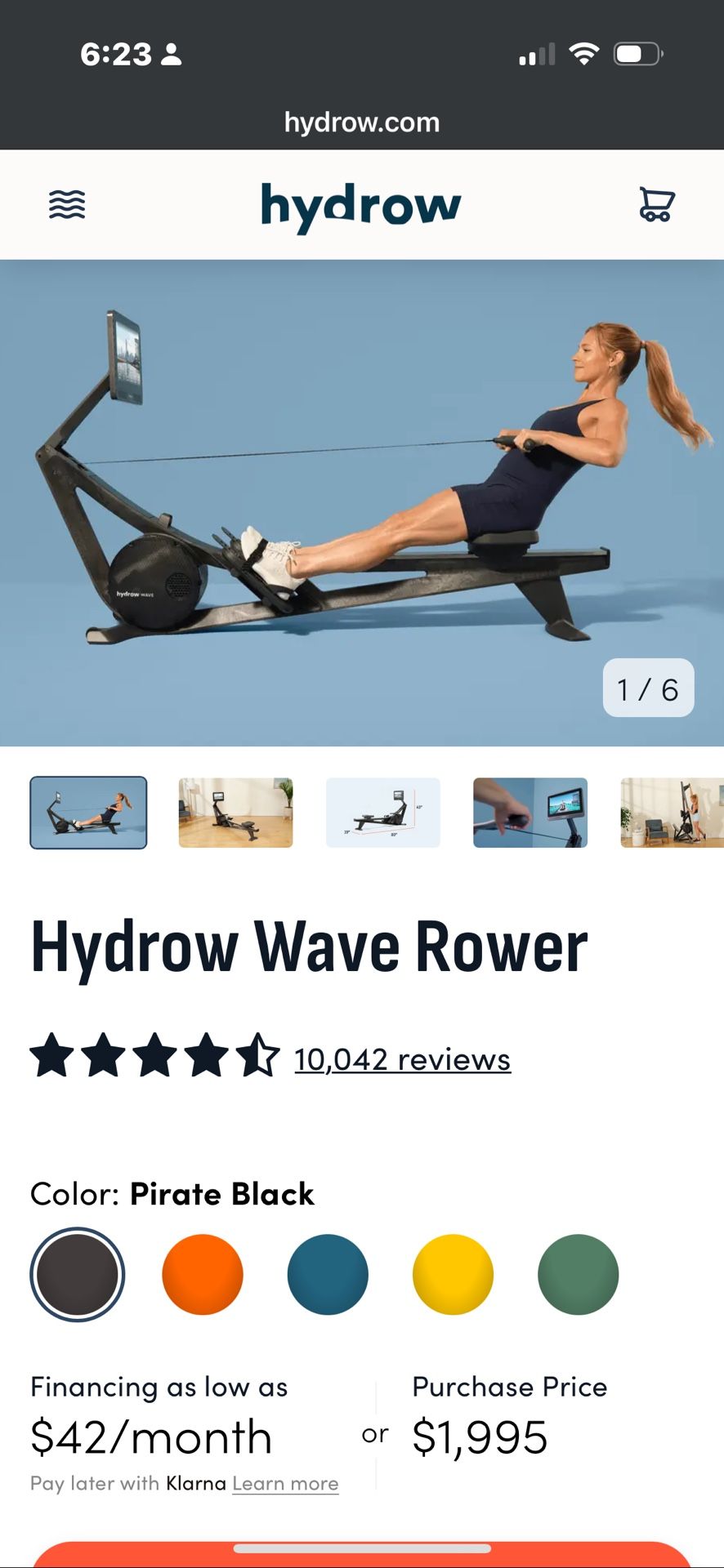 Hydrow wave rower