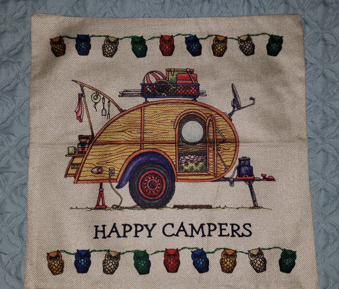Teardrop trailer camper pillow cover