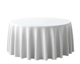TABLE CLOTHES —White Round 108 inch polyester