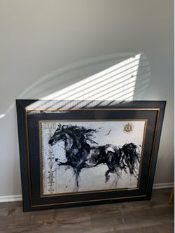 Framed Horse art work