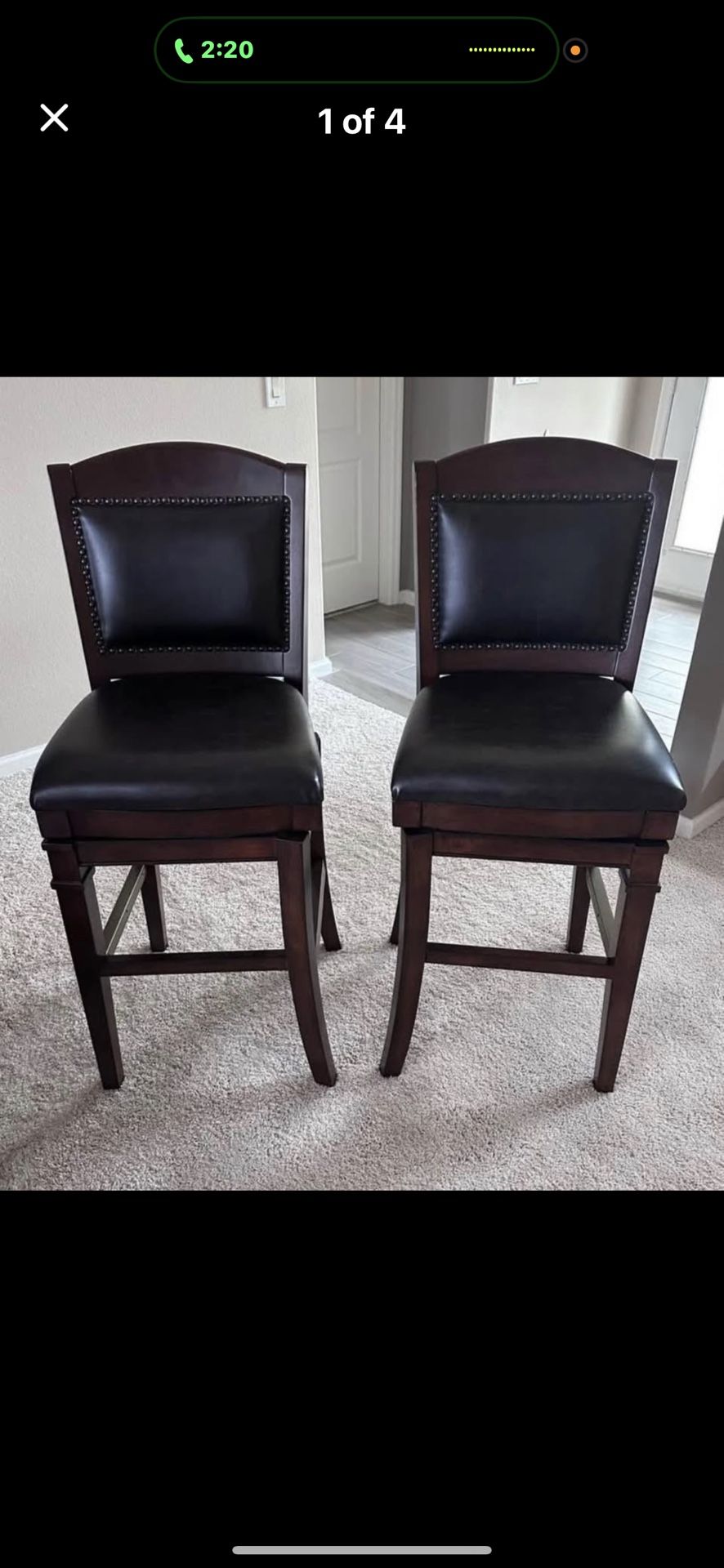 4 Swivel Bar Stools