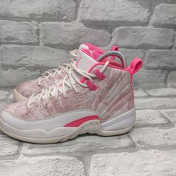 Nike Air Jordan 12 Size 5Y / 6.5 Womens Retro GS 'Arctic Pink' Shoes