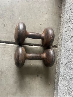 Vintage Dumbbells 20lbs Each