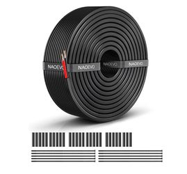 14 Gauge Wire 2 Conductor Tinned Copper Electrical Wire, 50FT PVC Insulated, 12V Low Voltage, High Conductivity, Flexible 14 AWG Wire for Automotive, 