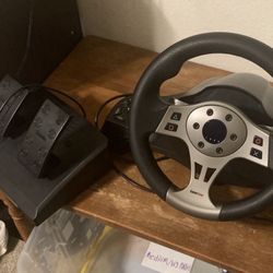 PS3 Steering Wheel And Pedals