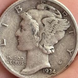 1934 Mercury Dime Super Condition