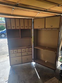 Vintage 1920s-Styk3 Steamer Trunk Wardrobe & Secretary Desk -Restoration Project