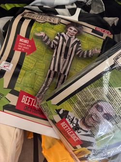 Beetlejuice costume and wig- kids large